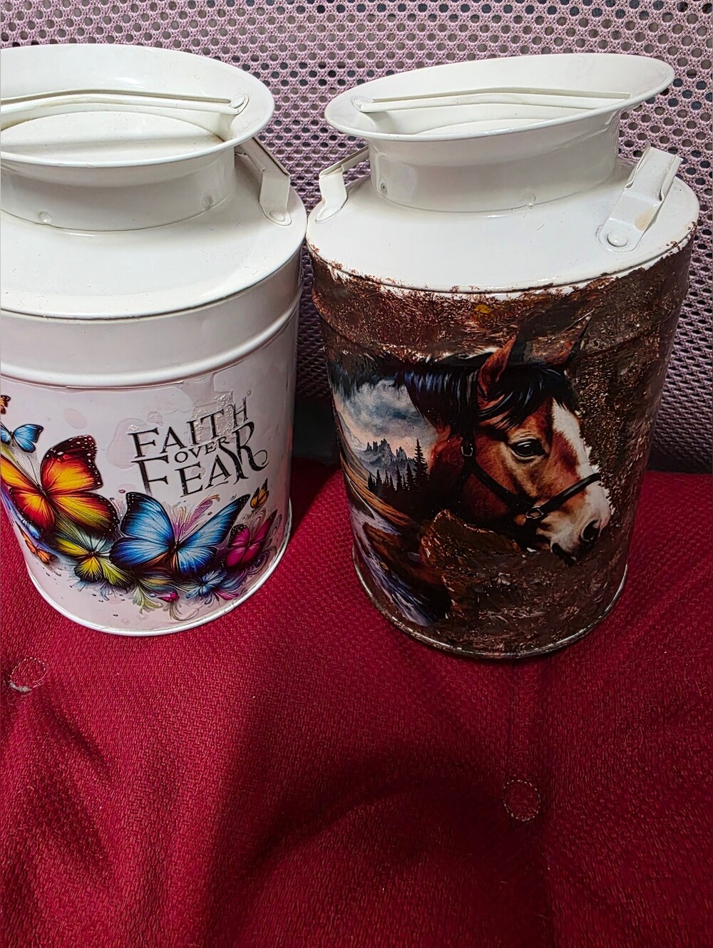 Hand Crafted Milk Jug Decor